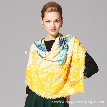 YOUR letter design wholesale wool printed wide shawl